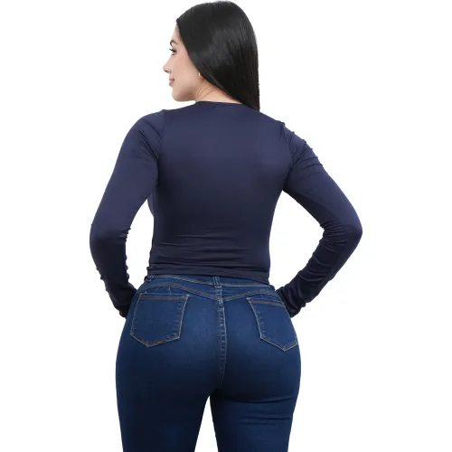 AZAYU Polo Manga Larga Mujer Mabel