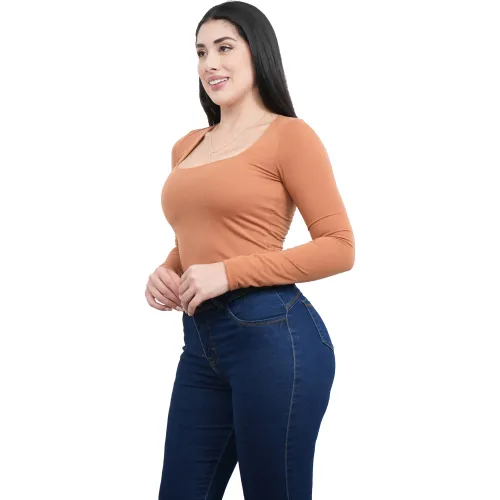 AZAYU Polo Manga Larga Mujer Mandy