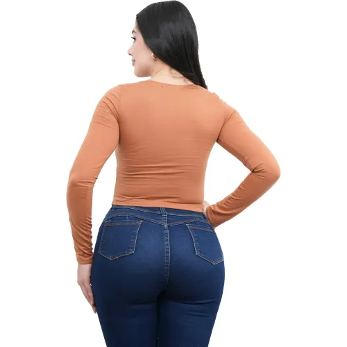 AZAYU Polo Manga Larga Mujer Mandy