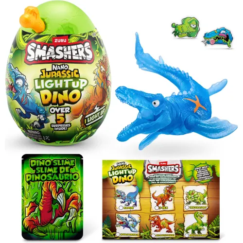 SMASHERS Capsulas Sorpresa Nano Dino Jurasico Luminoso