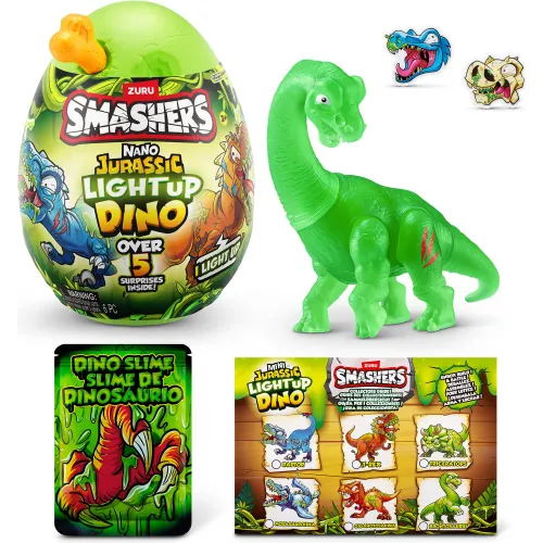SMASHERS Capsulas Sorpresa Nano Dino Jurasico Luminoso