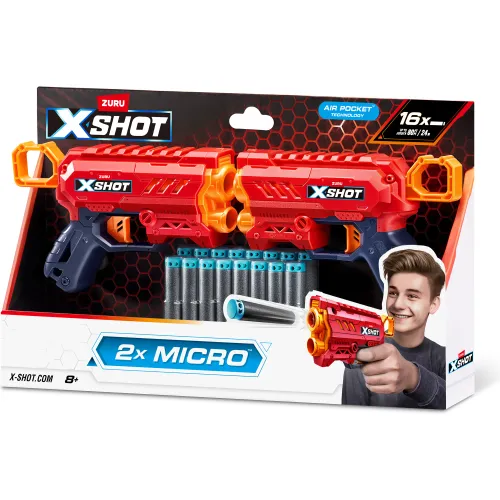 X-SHOT Pack X2 Lanzadores De Dardos Micro