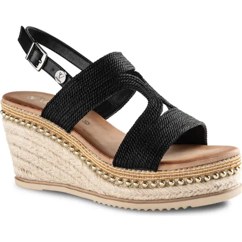 VIA UNO  de Mujer modelo Sandalia Plataforma Mujer 6w9304-5 blacks mujer 2025102216522615355 PU PU