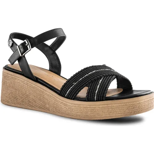 VIA UNO  de Mujer modelo Sandalia Plataforma Mujer 6w9078-30 blacks mujer 2025102216522615361 PU PU
