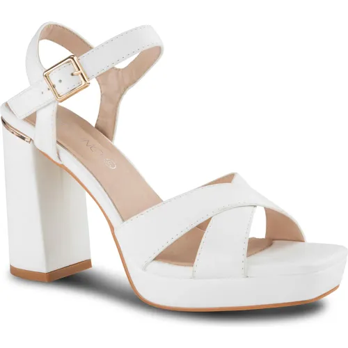 VIA UNO Blanco de Mujer modelo Sandalia Fiesta Mujer 18f2040a-100 mujer 2025102216522615433 Cuero Caucho