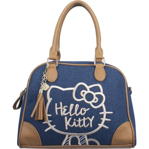 TIZZA Azul de Mujer modelo Cartera Hello Kitty Jean Silueta azules mujer 2025102219290841819