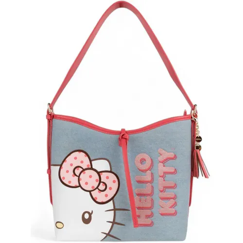 TIZZA Celeste de Mujer modelo Cartera Hello Kitty Jean Blue Jean celestes mujer 2025102219290841825