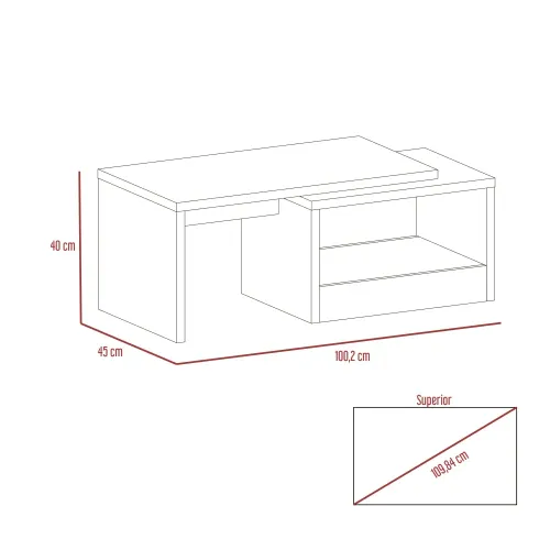 TUHOME Mesa De Centro Kaia