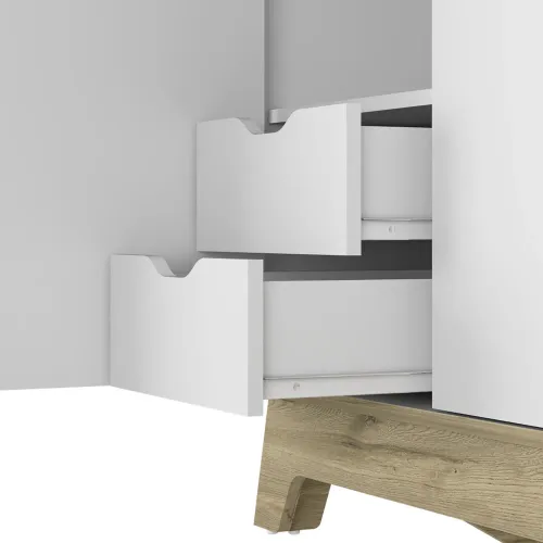 TUHOME Ropero Z-81 Bi-Color 2 Puertas 2 Cajones