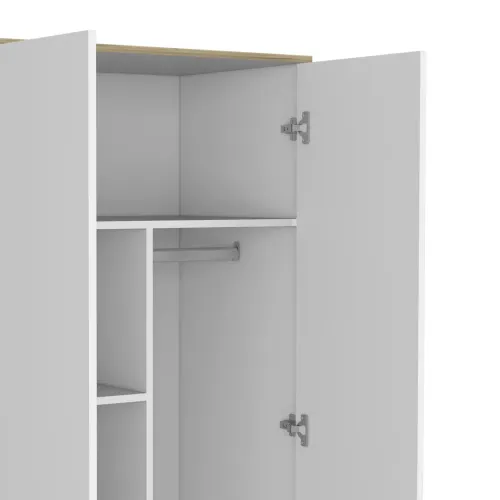 TUHOME Ropero Z-81 Bi-Color 2 Puertas 2 Cajones