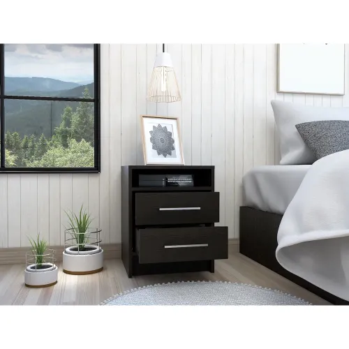 TUHOME Velador Eter 2 Cajones