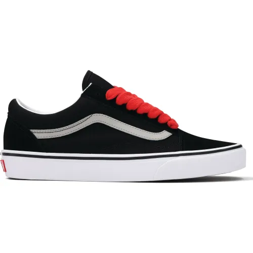 Vans Negro de Hombre modelo Zapatillas Urbanas Hombre Old Skool negros rojos rojas roja textiles hombre 2025102322165493639 Textil Caucho