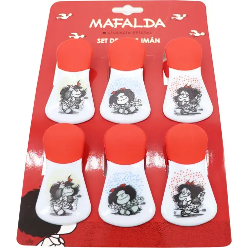 Mafalda Rojo modelo Set Clips X6 Mafalda rojos rojas roja 2025102417320122003