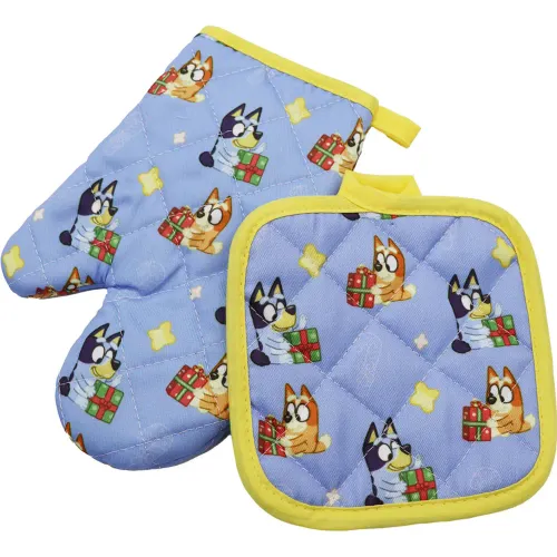 BLUEY Set Guante + Agarrador Infantil Bluey