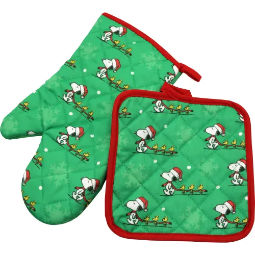 SNOOPY Verde modelo Set Guante + Agarrador Snoopy verdes 2025102417320122063  