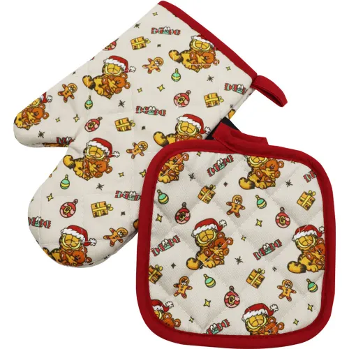 GARFIELD Beige Set Guante + Agarrador Infantil Garfield