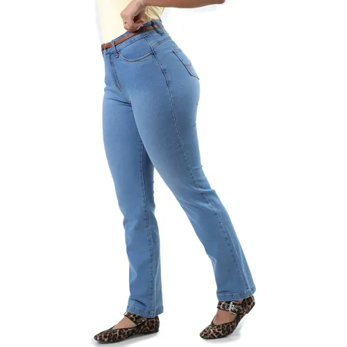 FORDAN JEANS Pantalon Jean Denim Strech Mujer 2425a Clasico Cintura Recto