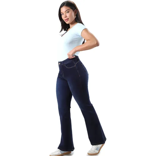FORDAN JEANS Pantalon Jean Strech Mujer 3950 Flare Cintura Con Bolsillo