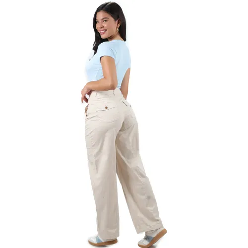 FORDAN JEANS Pantalon Mujer 3954 Balloon Con Pinzas Y Tapa