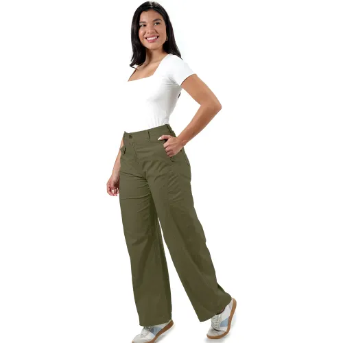 FORDAN JEANS Pantalon Mujer 3954 Balloon Con Pinzas Y Tapa