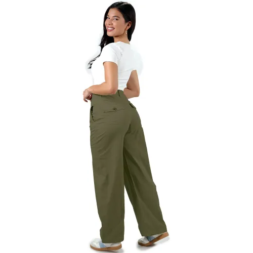 FORDAN JEANS Pantalon Mujer 3954 Balloon Con Pinzas Y Tapa