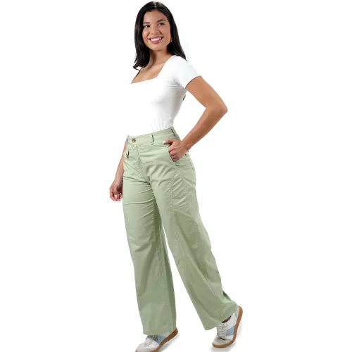 FORDAN JEANS Pantalon Mujer 3954 Balloon Con Pinzas Y Tapa