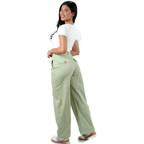 FORDAN JEANS Pantalon Mujer 3954 Balloon Con Pinzas Y Tapa