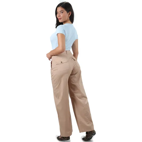 FORDAN JEANS Pantalon Mujer 3954 Balloon Con Pinzas Y Tapa