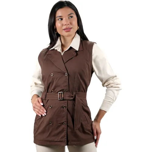 FORDAN JEANS  de Mujer modelo Chaleco Mujer 3932 Cuello Sastre Con Bolsillos Ojal Y Correa mujer 2025102819105798928  