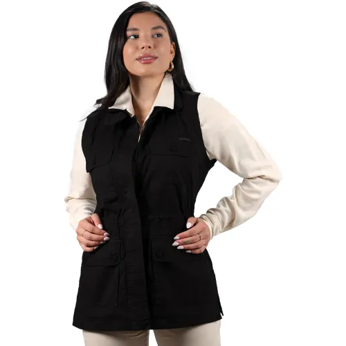 FORDAN JEANS Negro de Mujer modelo Chaleco Mujer 3933 Con Aberturas Laterales 4 Bolsillos negros mujer 2025102819105799060  