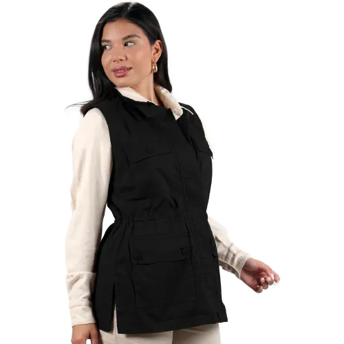 FORDAN JEANS Chaleco Mujer 3933 Con Aberturas Laterales 4 Bolsillos