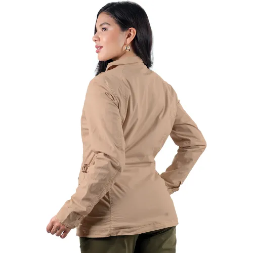 FORDAN JEANS Campera Mujer 3934 Con Cinturon Delantero De Ajuste