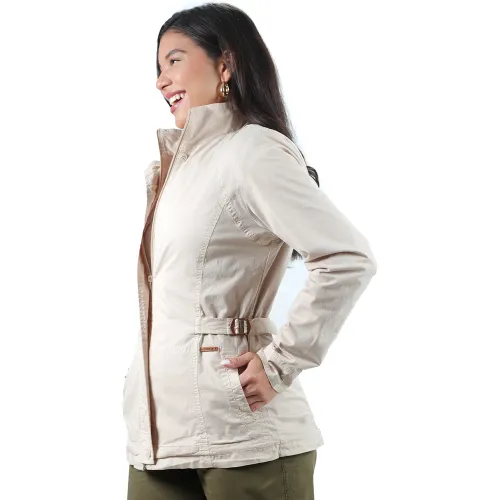 FORDAN JEANS Campera Mujer 3934 Con Cinturon Delantero De Ajuste