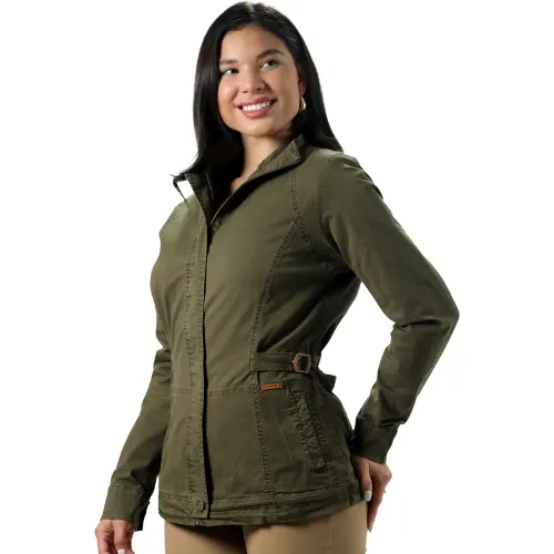 FORDAN JEANS Campera Mujer 3934 Con Cinturon Delantero De Ajuste