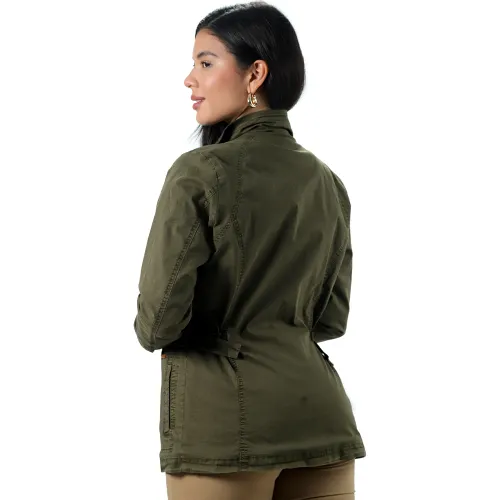 FORDAN JEANS Campera Mujer 3934 Con Cinturon Delantero De Ajuste