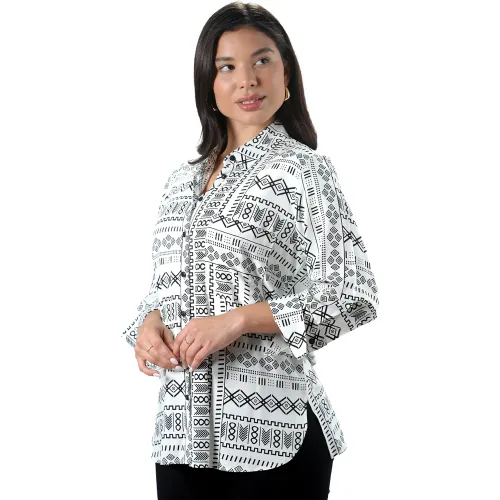 FORDAN JEANS Blusa Mujer 3938 Manga 3/4 Con Bolsillos