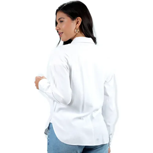 FORDAN JEANS Blusa Mujer 3940 Manga Larga Con Rangla-Puño