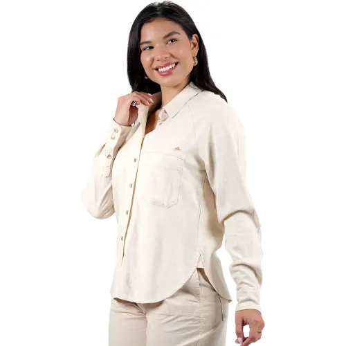 FORDAN JEANS Blusa Mujer 3940 Manga Larga Con Rangla-Puño