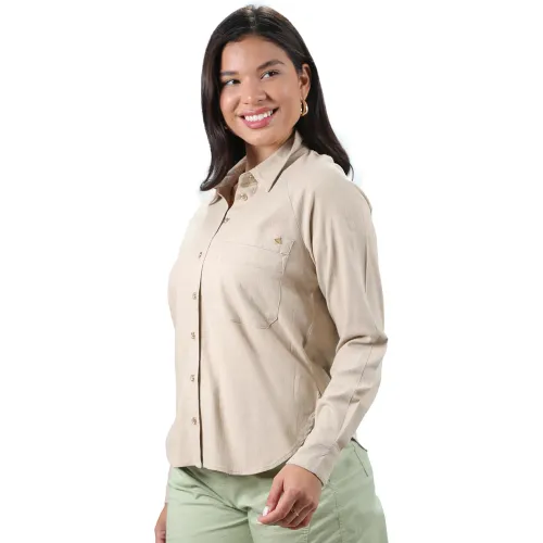 FORDAN JEANS Blusa Mujer 3940 Manga Larga Con Rangla-Puño