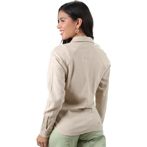 FORDAN JEANS Blusa Mujer 3940 Manga Larga Con Rangla-Puño