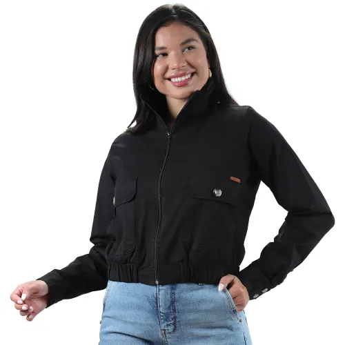 FORDAN JEANS Negro de Mujer modelo Casaca Mujer 3941 Corta Con Bolsillo Parche negros mujer 2025102819105799586  