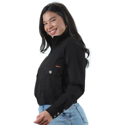 FORDAN JEANS Casaca Mujer 3941 Corta Con Bolsillo Parche