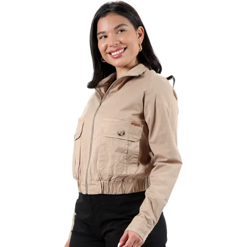 FORDAN JEANS Casaca Mujer 3941 Corta Con Bolsillo Parche