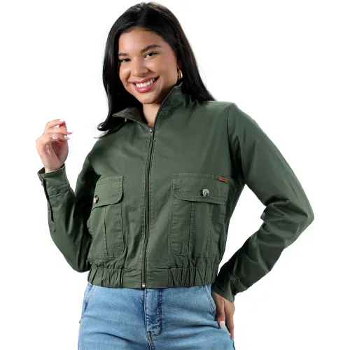 FORDAN JEANS Verde de Mujer modelo Casaca Mujer 3941 Corta Con Bolsillo Parche mujer 2025102819105799661  