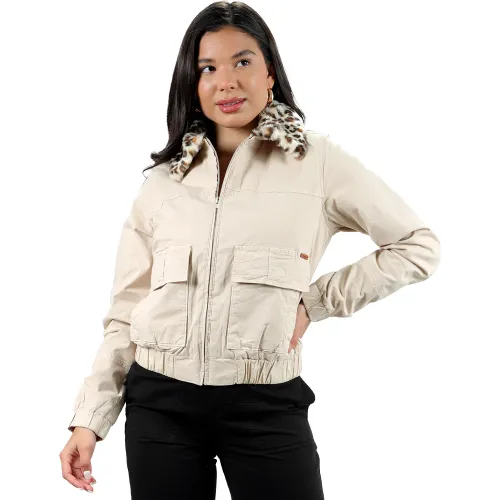 FORDAN JEANS Beige de Mujer modelo Casaca Mujer 3944 Corta Con Cuello Peluche arenas mujer 2025102819105799715  