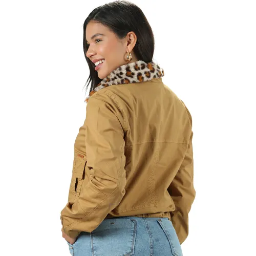 FORDAN JEANS Casaca Mujer 3944 Corta Con Cuello Peluche