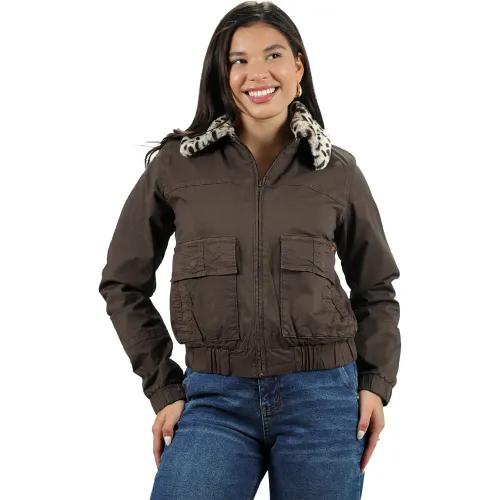 FORDAN JEANS  de Mujer modelo Casaca Mujer 3944 Corta Con Cuello Peluche mujer 2025102819105799760  