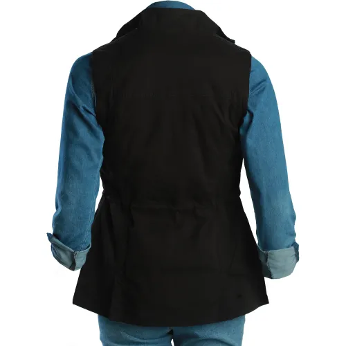 FORDAN JEANS Chaleco Mujer 3945 Con Traba Cuello Y Abertura