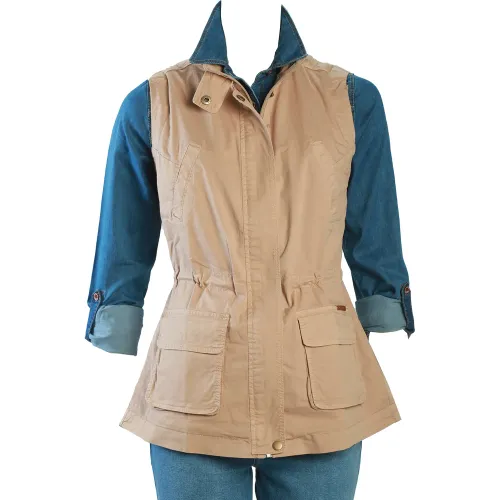 FORDAN JEANS Beige de Mujer modelo Chaleco Mujer 3945 Con Traba Cuello Y Abertura beiges mujer 2025102819105799811  