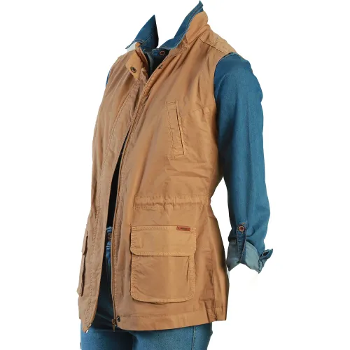 FORDAN JEANS Chaleco Mujer 3945 Con Traba Cuello Y Abertura